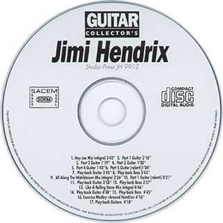 Jean Jacques Rébillard 1999 CD Jimi Hendrix  label