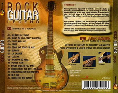 Jean Jacques Rébillard 2006 CD DVD Rock Guitar Legend tray out