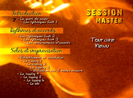 Jean Jacques Rébillard 2006 DVD Rock Guitar Legend sommaire niveau 4