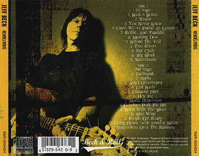 jeff beck tokyo 2005 cd rendez vous tray out