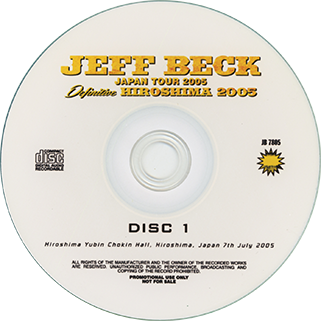 jeff beck cd definitive hiroshima 2005 label 1