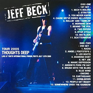 jeff beck tokyo july 15, 2005 cd thoughts deep back