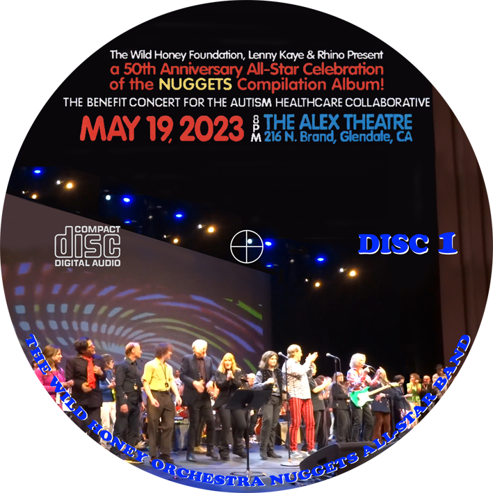 Jim Pons, John Beck, Wild Honey Orchestra CD 2023-05-19 Alex Theatre, Glendale label 1