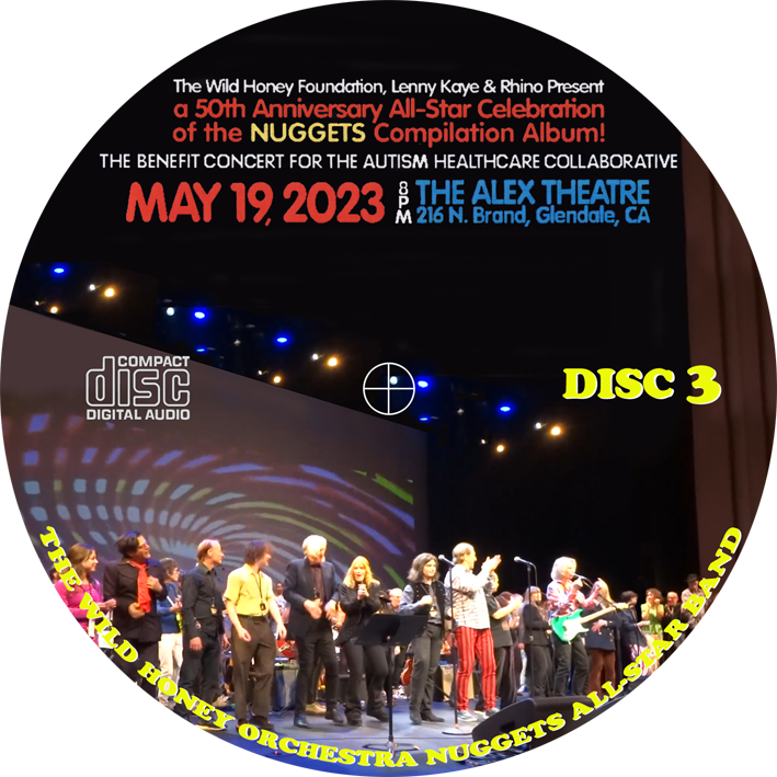 Jim Pons, John Beck, Wild Honey Orchestra CD 2023-05-19 Alex Theatre, Glendale label 3