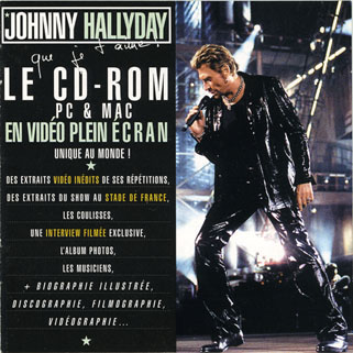 johnny hallyday cdr que je t'aime zenith 1998 front