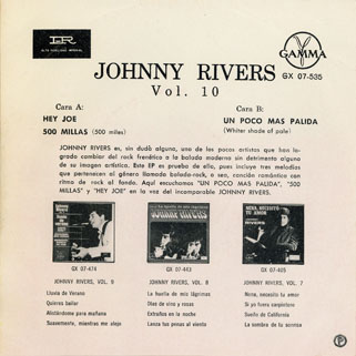 johnny rivers ep gamma gx 07-535 back cover