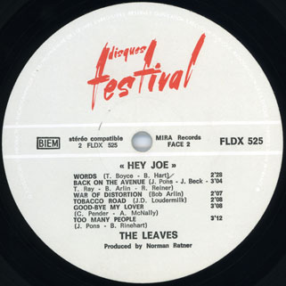 leaves lp  hey joe festival label 2