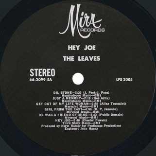 leaves lp  hey joe mira stereo label 1