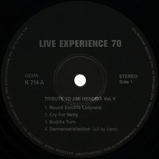 live experience 70 lp tribute to jimi hendrix label 1