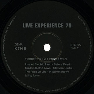 live experience 70 lp tribute to jimi hendrix label 2