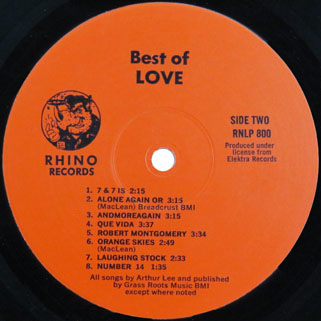 love lo best of love rhino 1980 label 2