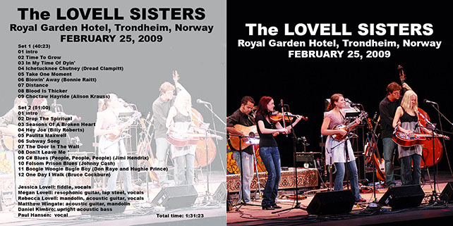 lovell sisters royal garden hotel trondheim norway february 25, 2009 cover