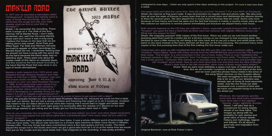 manilla road cd metal invasion booklet 2