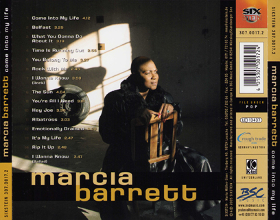 Marcia Barrett CD come into my life tray out