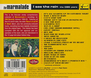marmalade cd i see the rain sequel tray