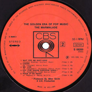 marmalade lp golden era of pop music label 2