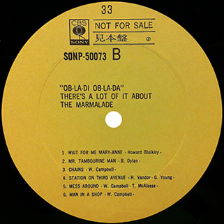 marmalade lp there's a lot of it about cbs japan label 2