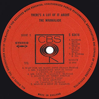 marmalade lp there's a lot of it about cbs uk stereo label 2
