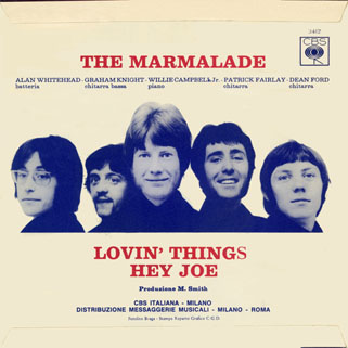 marmalade single cbs italy lovin' things - hey joe back