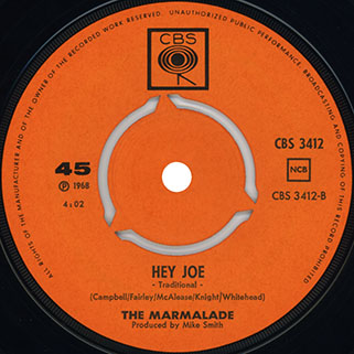 marmalade single cbs norway label hey joe 