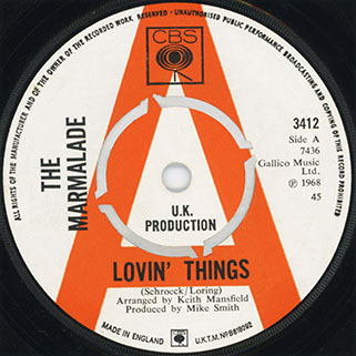 marmalade single promo cbs uk label lovin' things