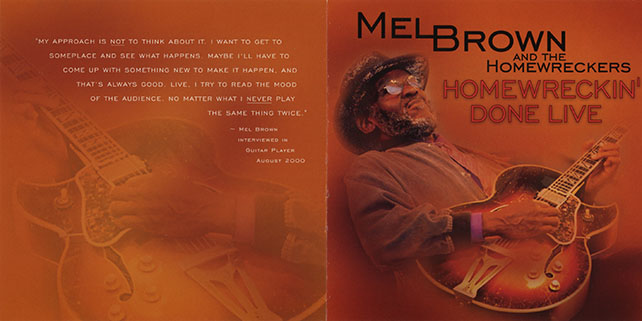 mel brown and the homewrekers cd homewrokin' done live cover out