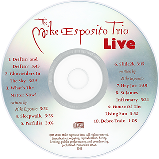 mike esposito trio cd live label