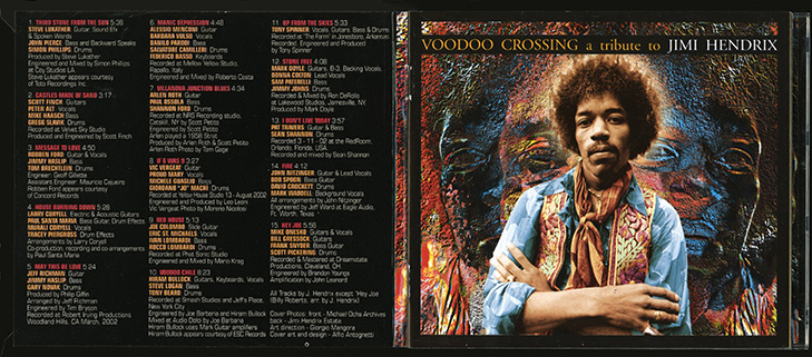 Mike Onesko CD various Voodoo Crossing cover in left,  booklet 1
