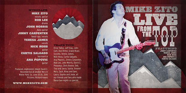 Mike Zito CD Live from the Top cover out