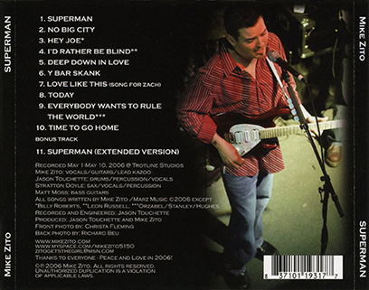 Mike Zito CD Superman tray
