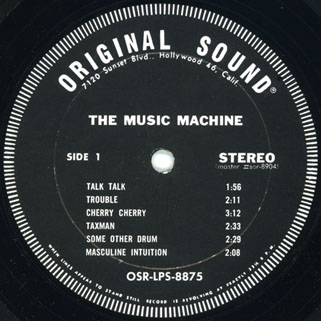 music machine lp turn on label original sound stereo label 1