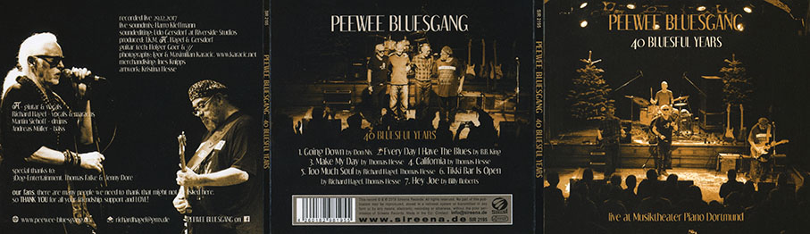 peewee bluesgang cd 40 bluesful years cover out