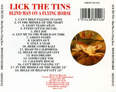 lick the tins cd blind man on a flying horse tray