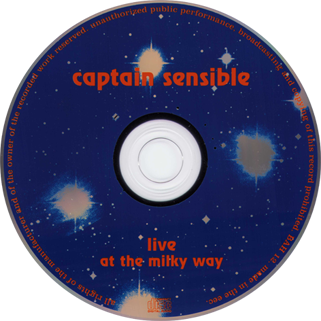 Captain Sensible CD live at Milky Way label CD