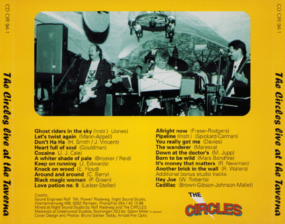 The Circles CD Live at The Taverna tray