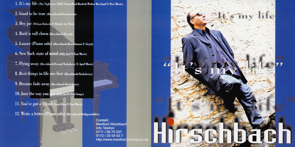 Manfred Hirschbach CD It's My Life cover out