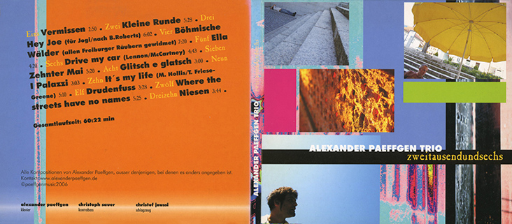 Alexander Paeffgen Trio CD Zweitausendundsechs cover out