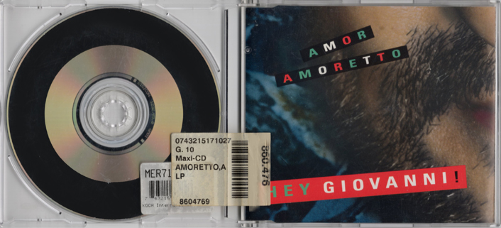 Amor Amoretto CDS Hey Giovanni plastic case