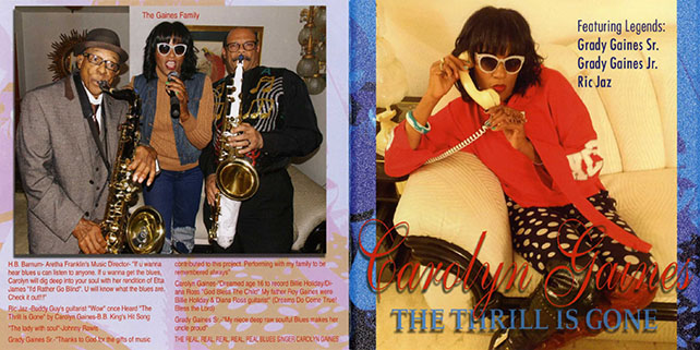 carolyn gaines cd the thrill is gone cover out
