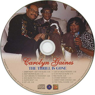 carolyn gaines cd the thrill is gone label