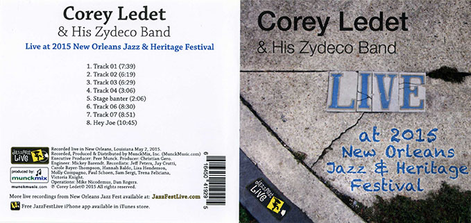 corey ledet cd 2015 new orleans jazz and heritage festival cover