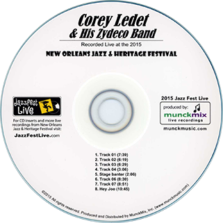 corey ledet cd 2015 new orleans jazz and heritage festival label