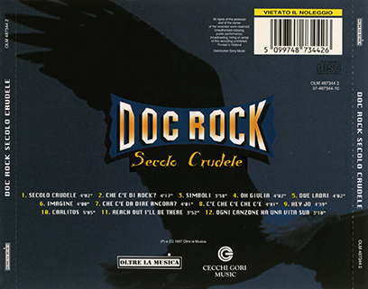 Doc Rock CD Secolo Crudele tray out