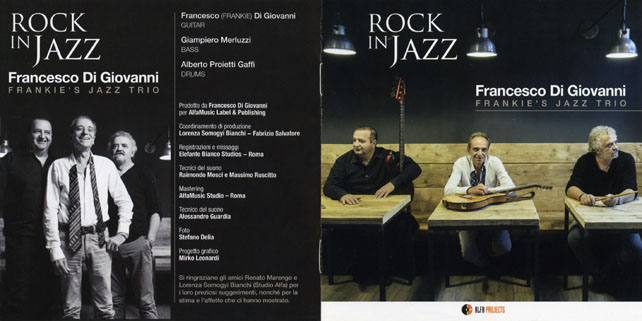 frankie's jazz trio feat francesco di giacomo cd rock in jazz booklet 1