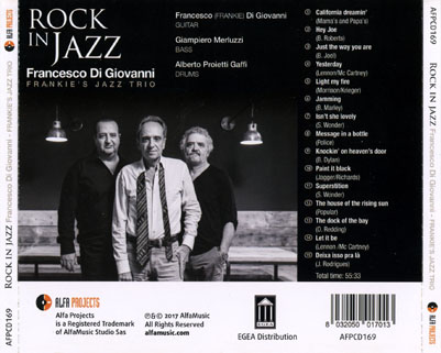 frankie's jazz trio feat francesco di giacomo cd rock in jazz tray out
