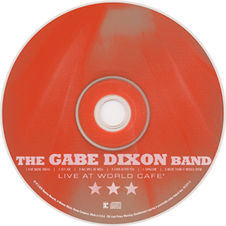 Gabe Dixon Band CD Live at World Cafe label