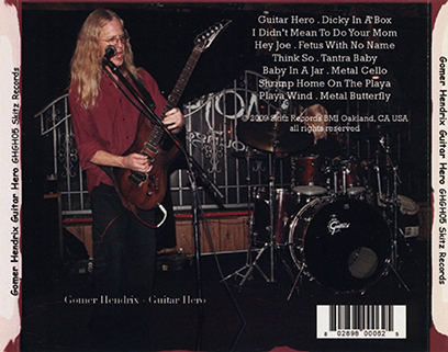 Gomer Hendrix CD Guitar Hero tray