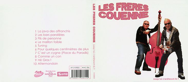 Les Frères Couenne CD Jusqu'où S'arrêteront-ils cover outwith sticker