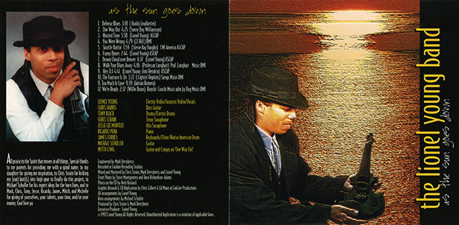 Lionel Young Band CD As The Sun Goes Down cover out