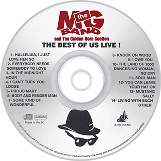 mg band cd the best of us live label